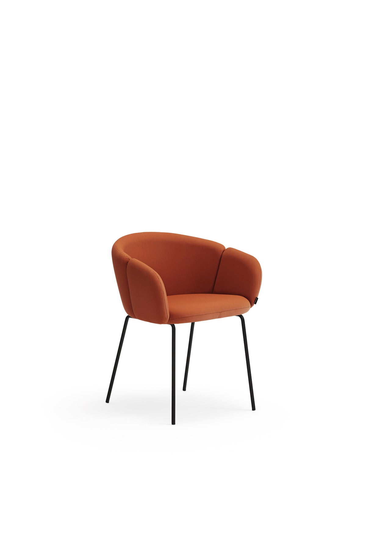 Silla Add con reposabrazos Teulat en PU terracota
