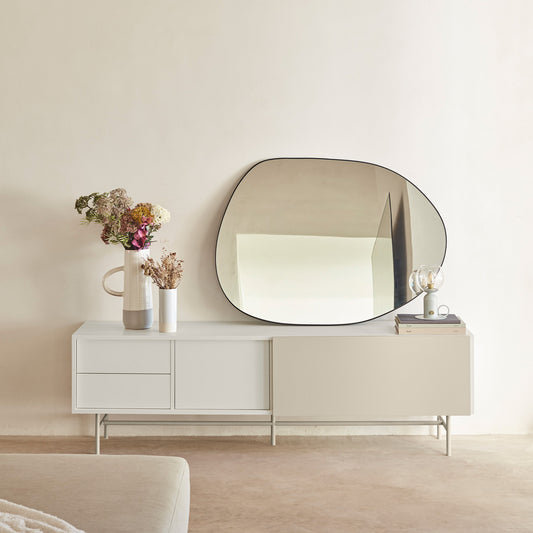 Mueble TV Nube puerta corredera crema arena - Nórdico