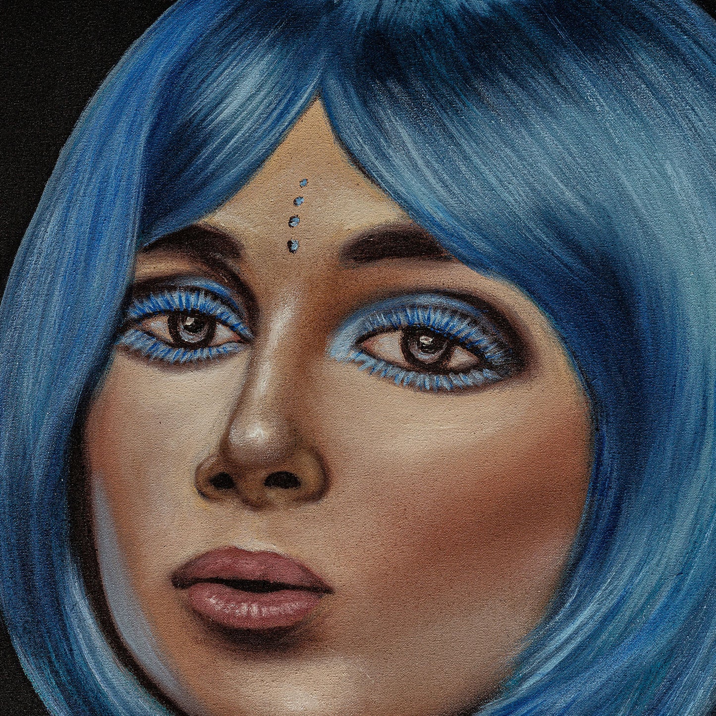 Lienzo Elyna Contemporáneo 120x90 cm | Tonos Azul Sereno