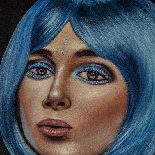 Lienzo Elyna Contemporáneo 120x90 cm | Tonos Azul Sereno