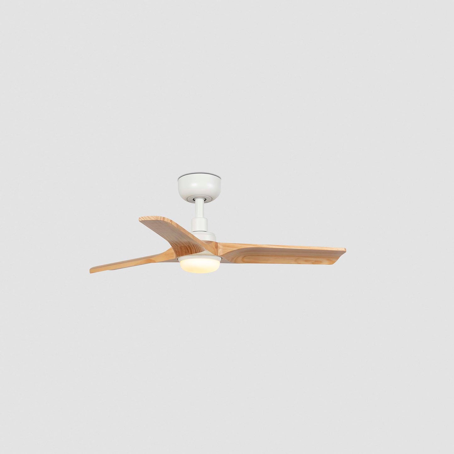 Ventilador de Techo Faro Heywood S DC Ø90cm Blanco con Palas Madera Clara - Plano de Cotas