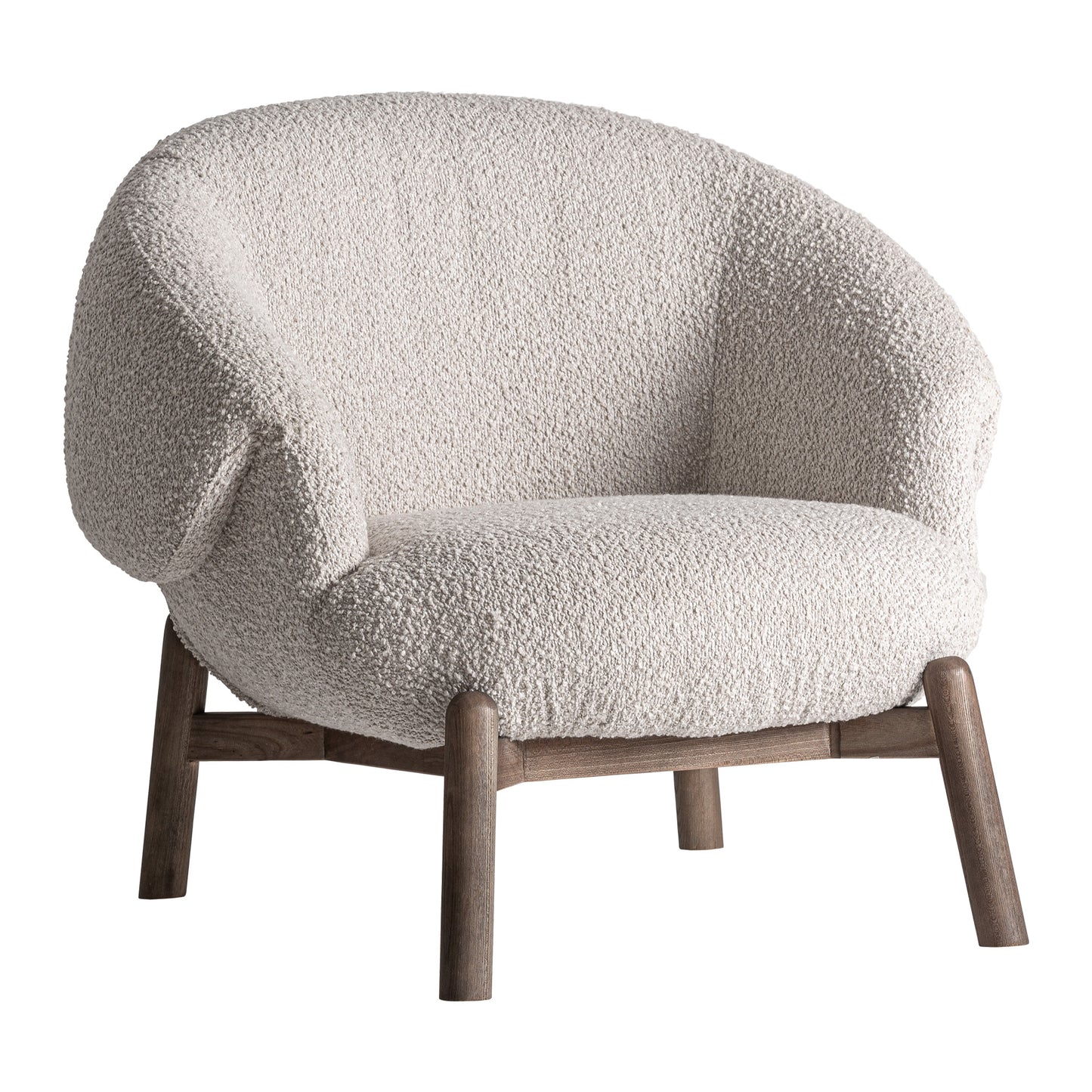 Sillón Jacquard Beige en Madera de Olmo | Vical Home