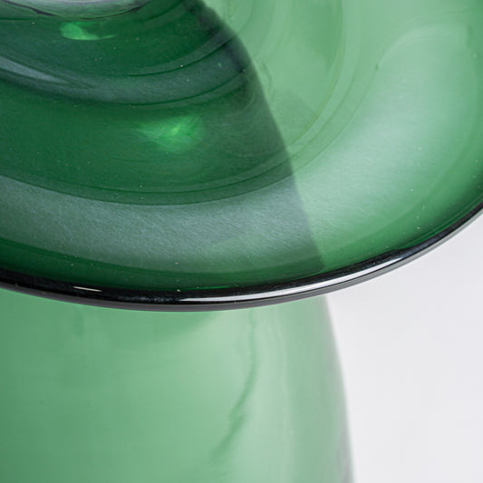 Jarrón Akari Vical Vidrio Verde Translúcido | Decorativo Artístico 37x51cm