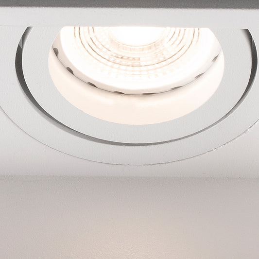 Detalle tecnico Faro HYDE 2 luces orientable cuadrado blanco IP20 ref 40126