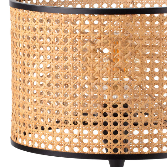 Lámpara de Sobremesa Faro MAMBO Pantalla Ratán Natural Diseño Faro Lab 1xE27