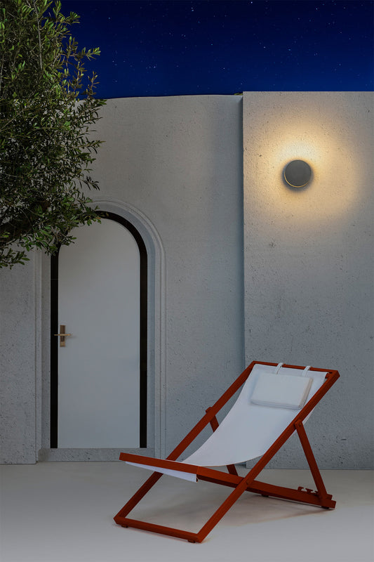 Aplique de Pared de Exterior Faro BLOCK Hormigón IP65 Diseño Alex & Manel Lluscà - Fotografía de Ambiente
