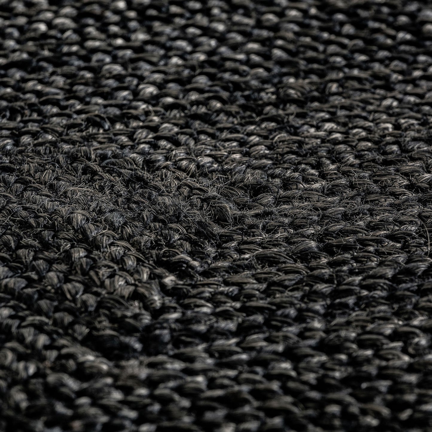ALFOMBRA KISAI 100% YUTE NATURAL rectangular NEGRA