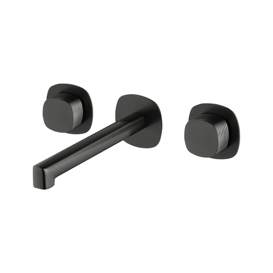 Bimando Empotrado de Lavabo Firenze en Black Gun Metal instalado a pared