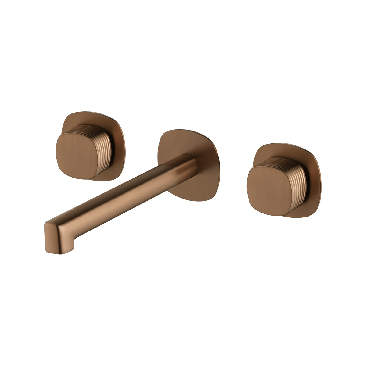 Bimando Empotrado de Lavabo Firenze en Oro Rosa Cepillado instalado a pared