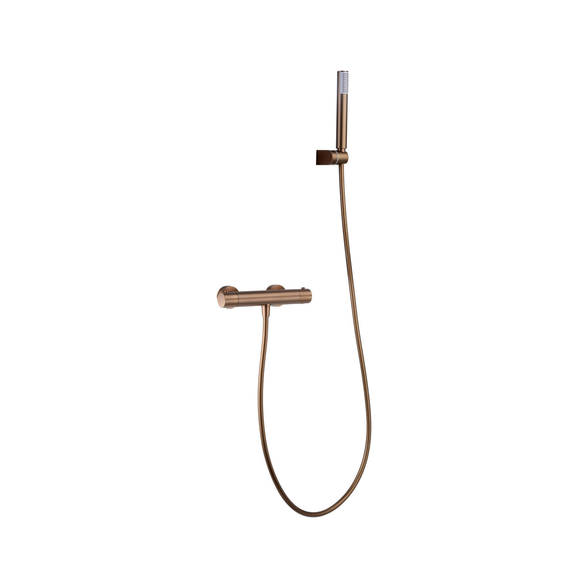 Kit de Ducha Termostático Monza IMEX Oro Rosa Cepillado