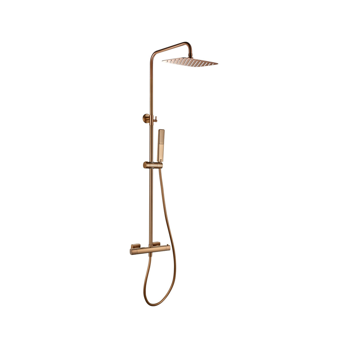 Conjunto de Ducha Termostático Toscana IMEX Oro Rosa Cepillado