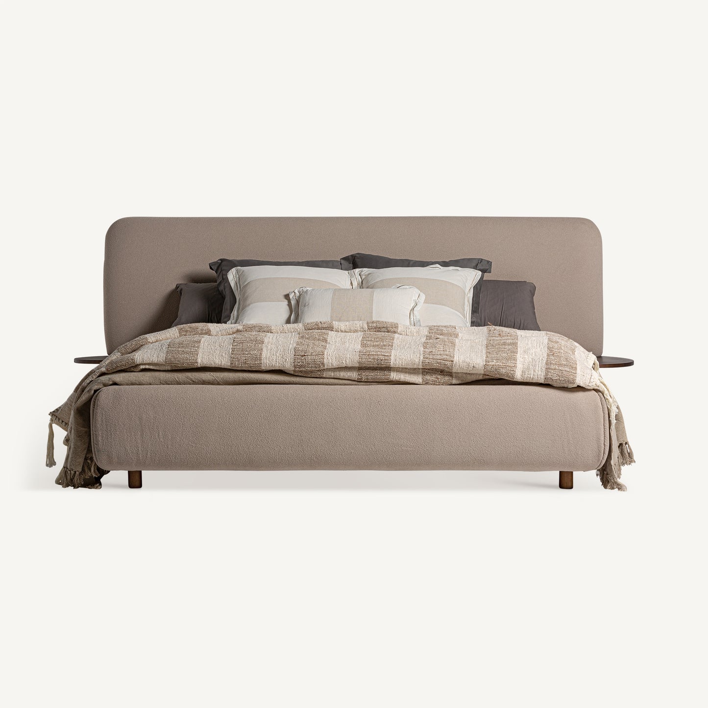 Cama DAYTON materiales de LINO,MADERA DE PINO,ESPUMA
