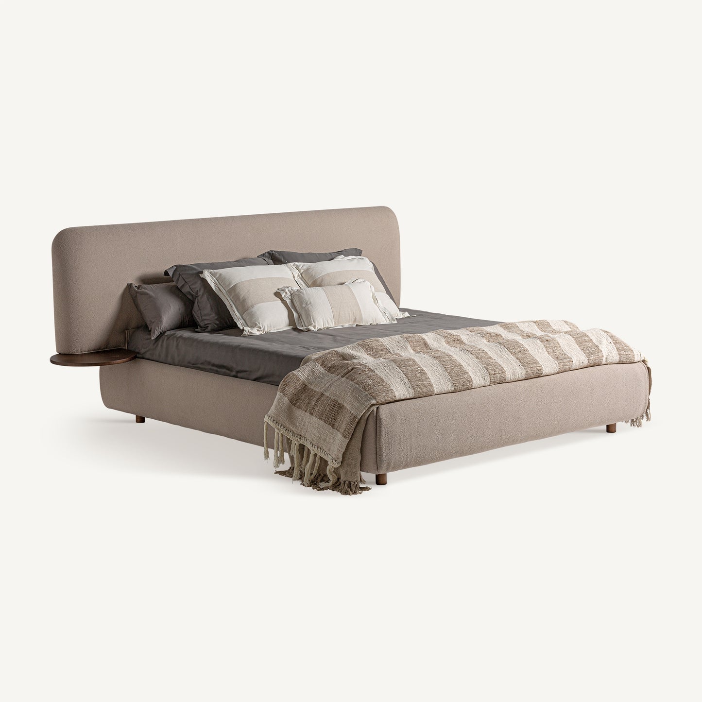 Cama DAYTON materiales de LINO,MADERA DE PINO,ESPUMA