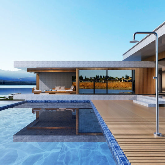 Grifo de Piscina Oregón IMEX instalado en una piscina