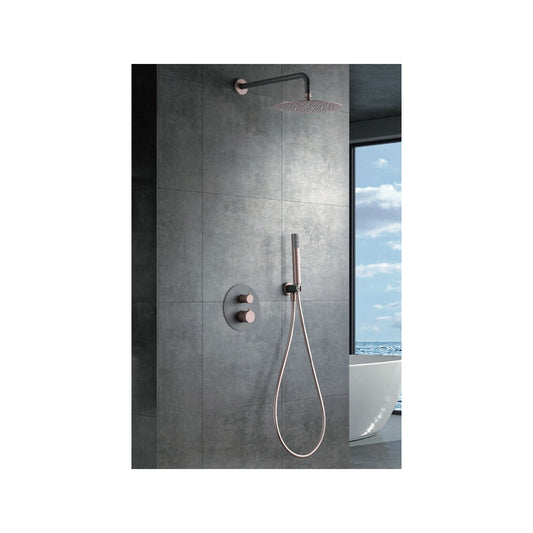 Conjunto de Ducha Termostático Empotrado Line IMEX Gris Mate