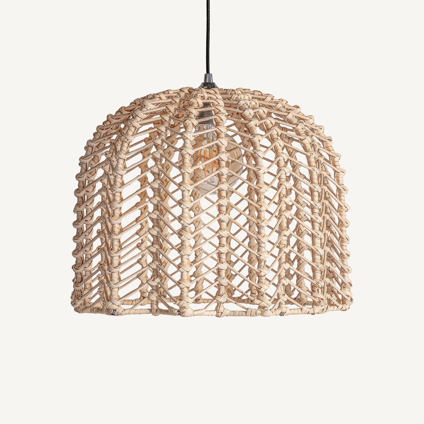 LÁMPARA DE COLGAR PLISSÉ RATTAN 29932