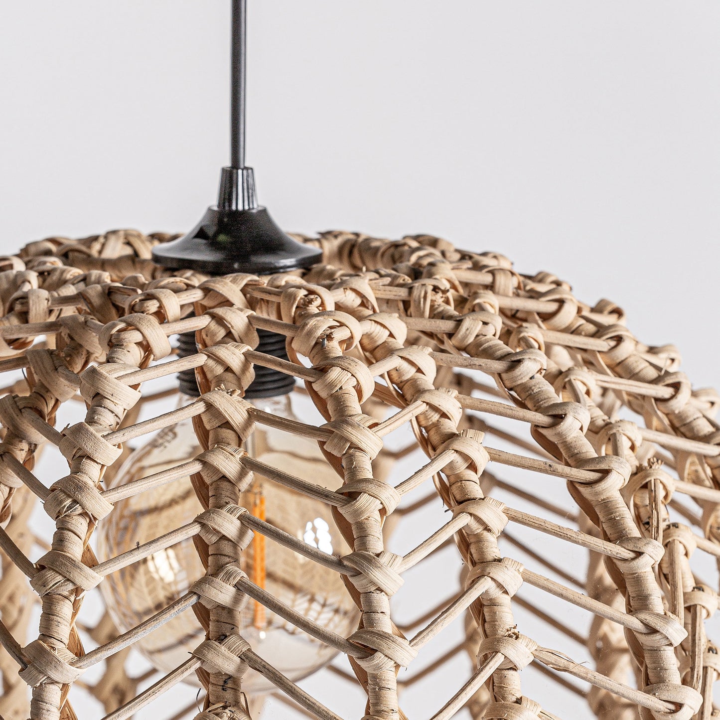 LÁMPARA DE COLGAR PLISSÉ RATTAN 29932