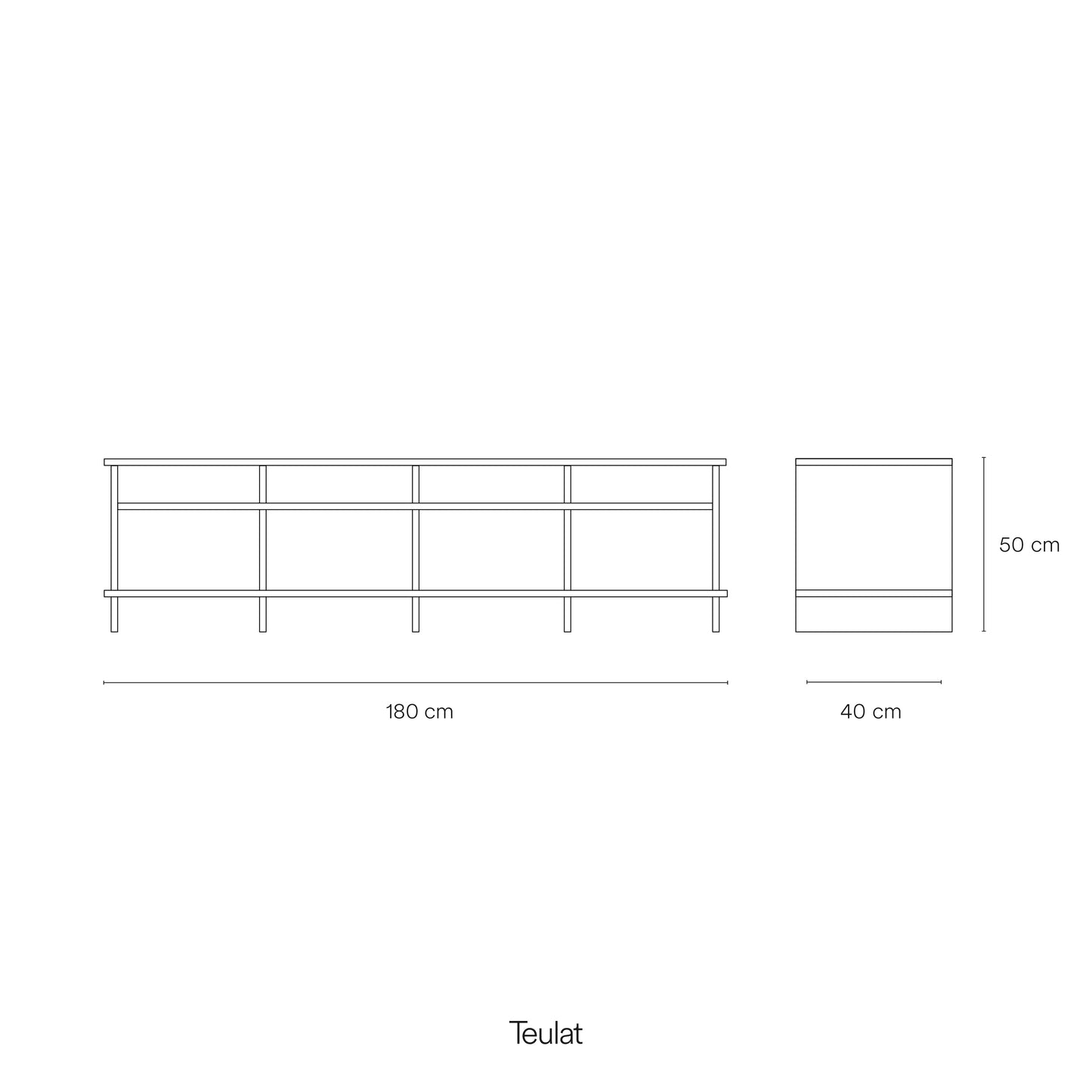 Mueble TV Inari 180 cm catálogo técnico - Especificaciones