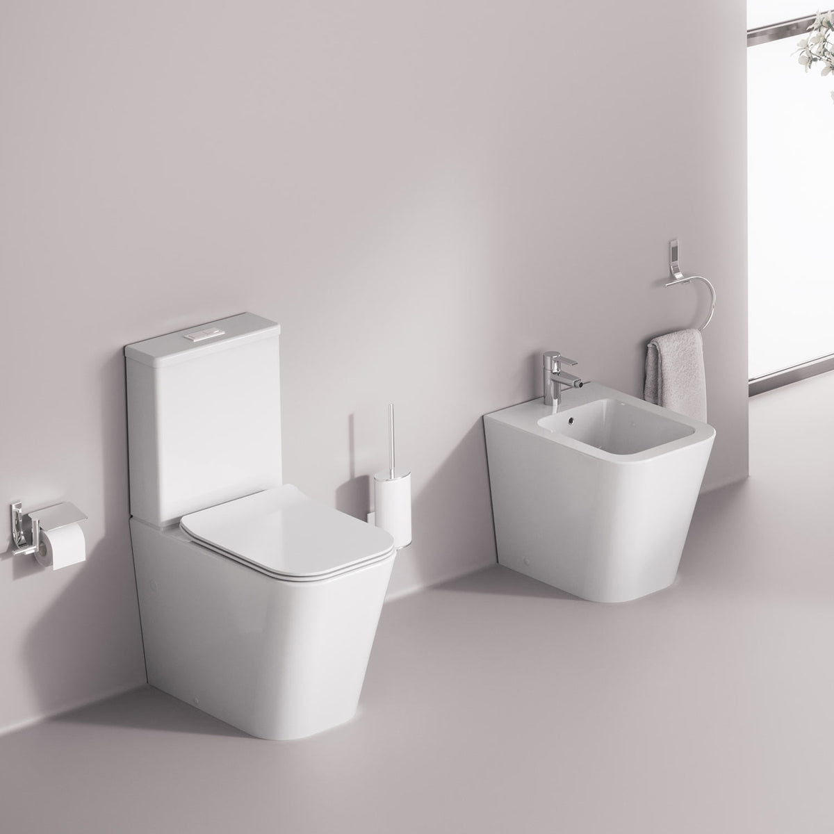 Ambiente de Baño con Sanitarios FOSSIL NATURA Florencia
