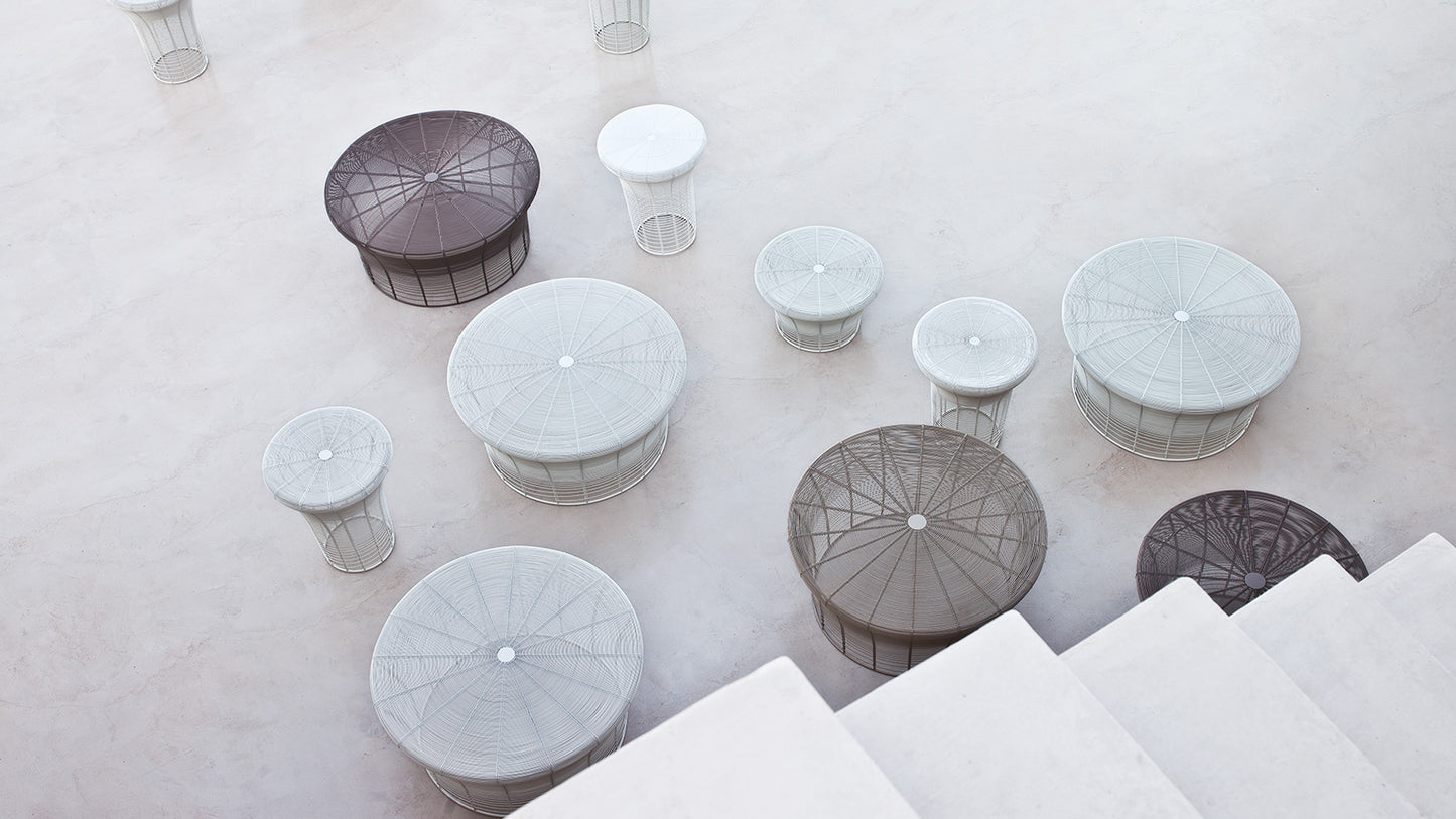 Mesa Alta Auxiliar de Exterior GANDIA BLASCO ARAM Ø61 cm Diseño Nendo