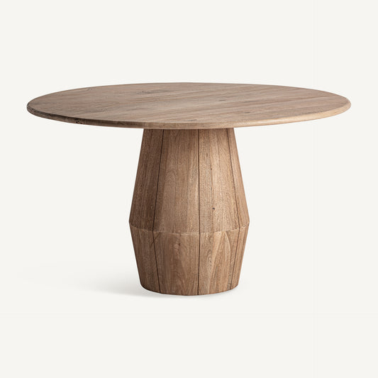 Mesa comedor Jacquard VICAL madera de mango marrón claro vista frontal