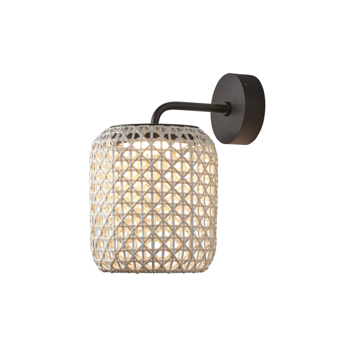 Aplique Nans A/02 Outdoor de Bover con pantalla Beige tejida a mano