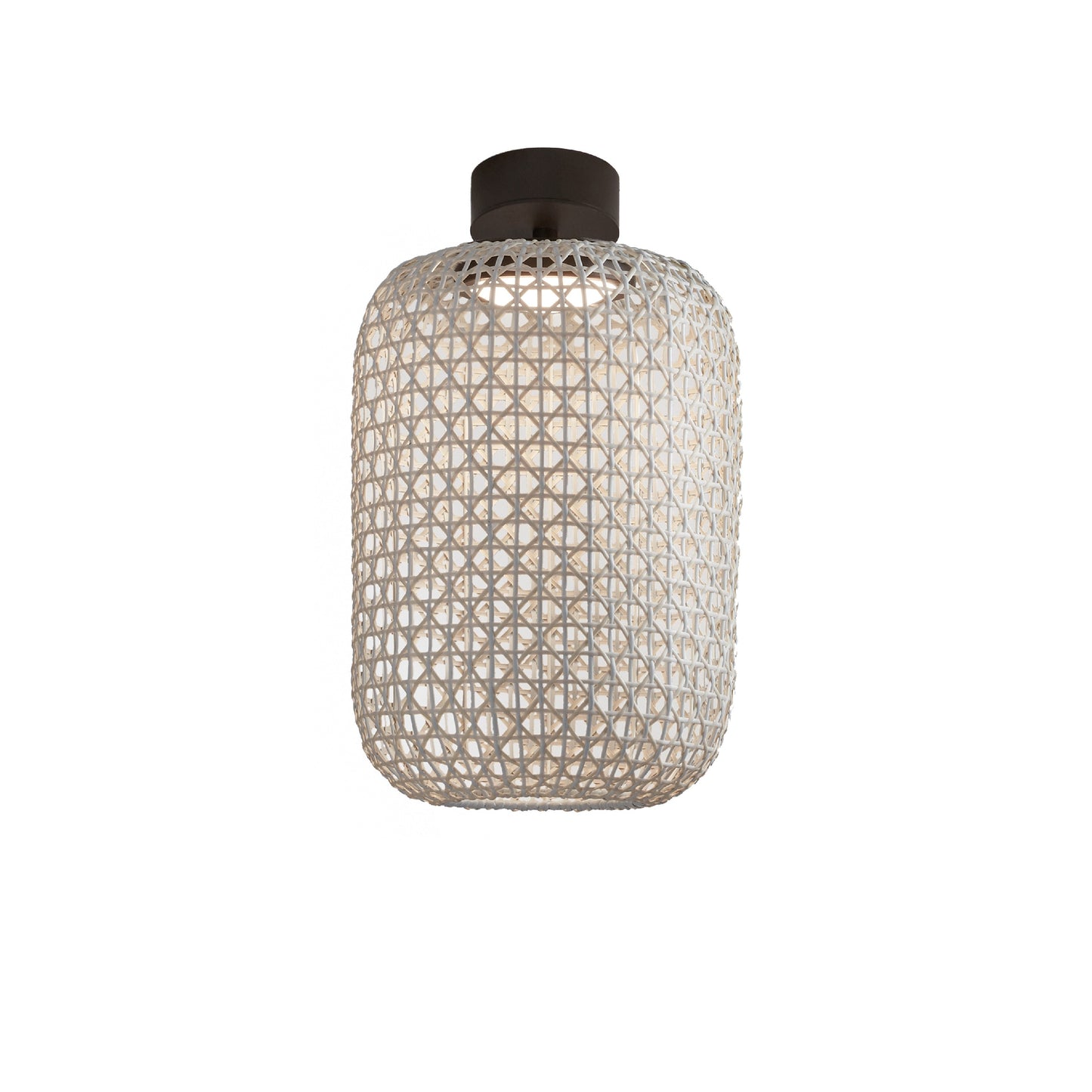 Plafón Nans PF/31.2 Outdoor de Bover con pantalla Beige tejida a mano