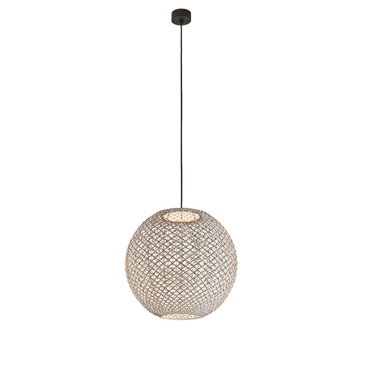 Lámpara colgante esférica Nans Sphere S/60 Outdoor de Bover con pantalla Marrón