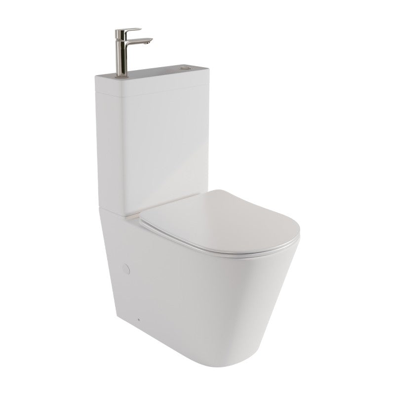 Inodoro cisterna baja OVAL con Lavabo