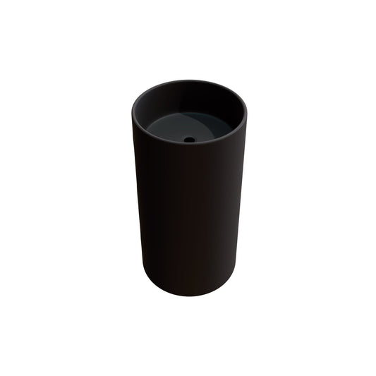 Lavabo Tótem con Pedestal Fossil Natura Líjar - Negro Mate