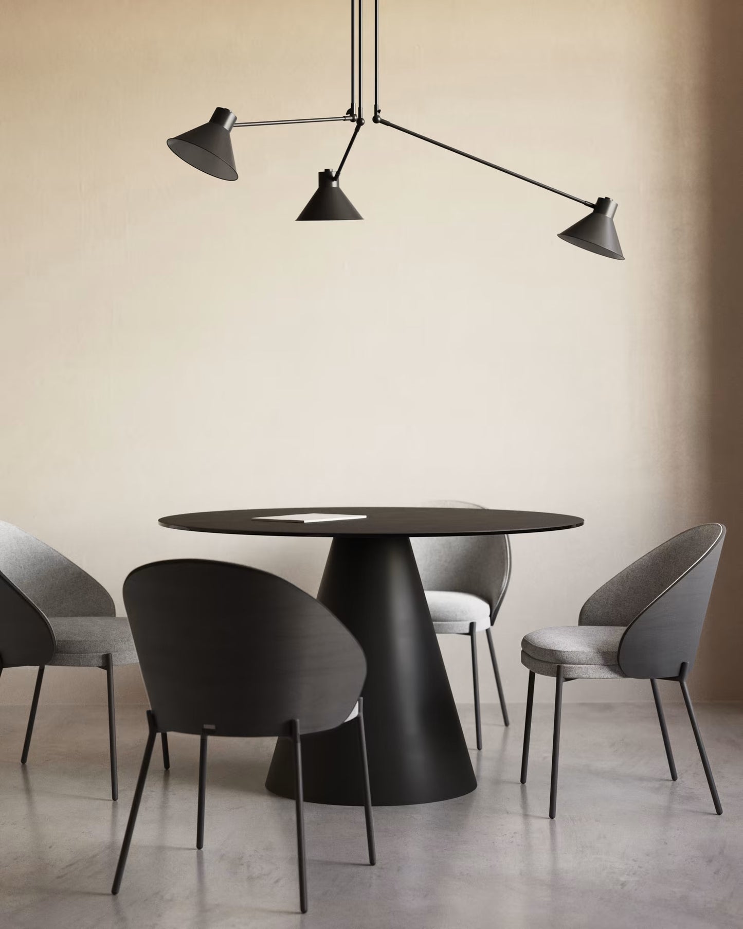 Mesa Redonda comedor Wilshire de cristal templado y metal. Ø 120 cm