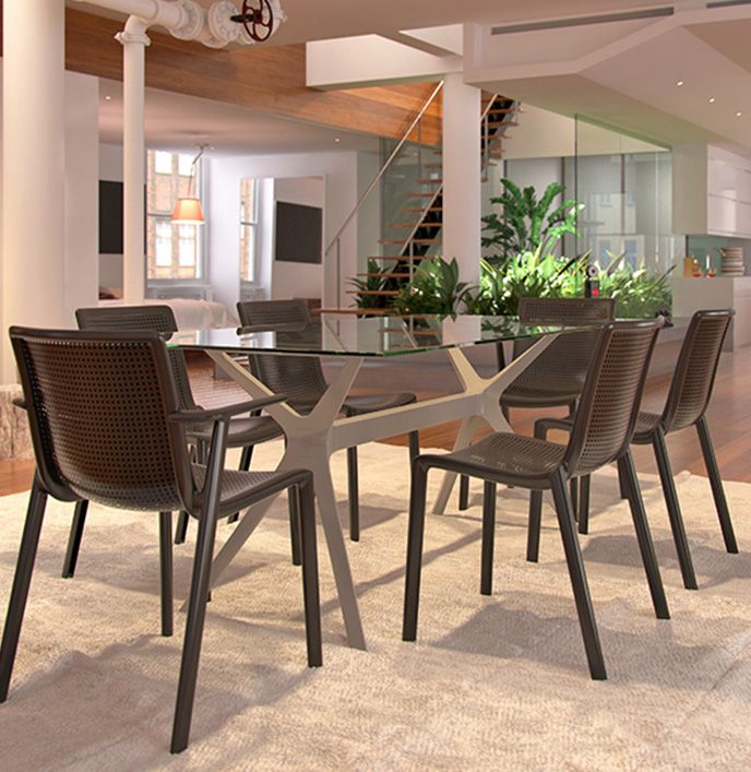 Mesa VELA L rectangular 180 cm x 90 x 74 cm