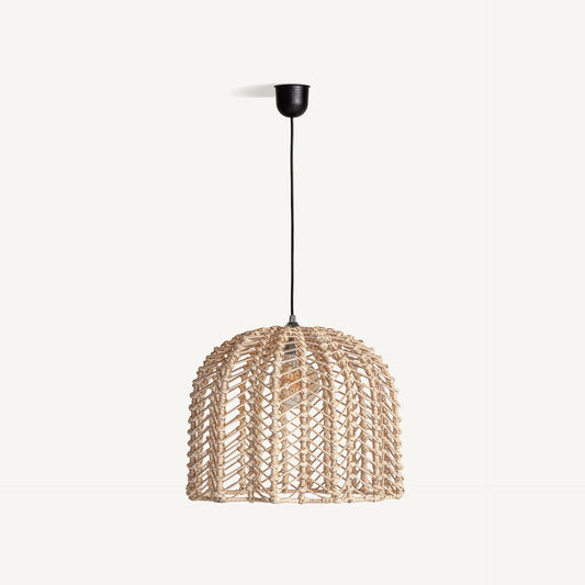 Lámpara colgante de ratán plissé materiales naturales decoración 2026 | Get Up Design
