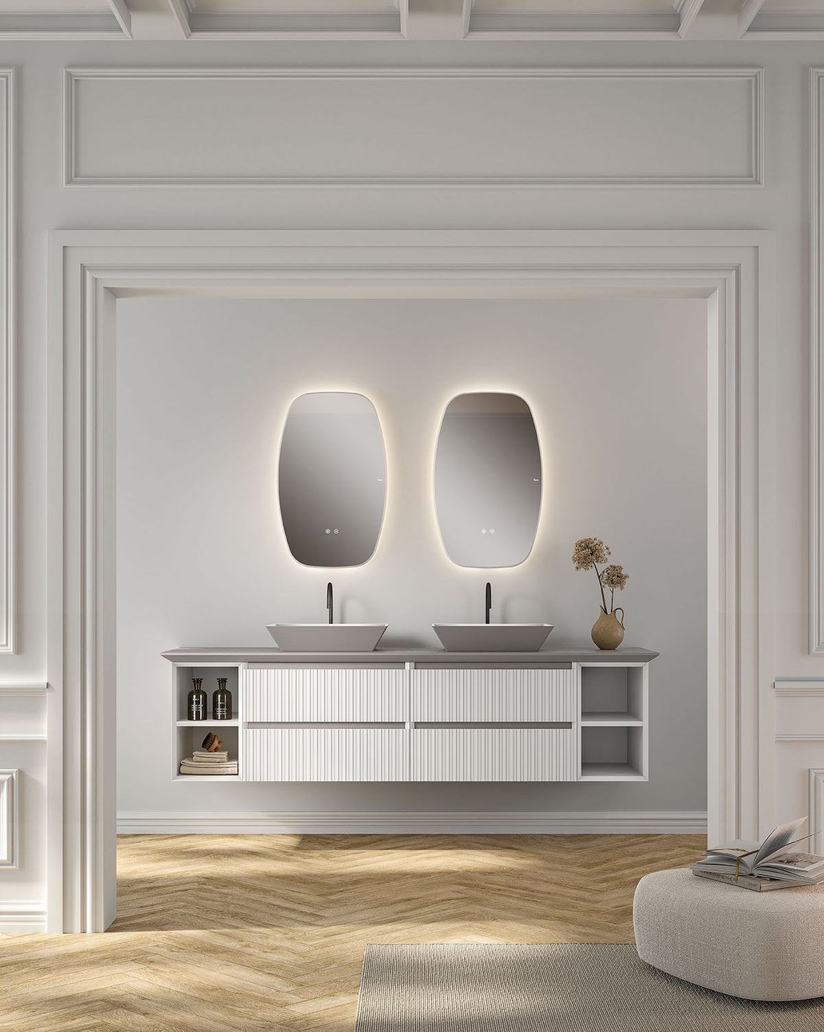 Composición inglet 200 doble lavabo
