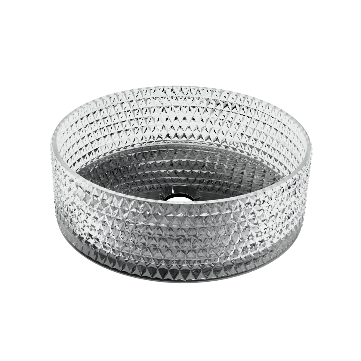 Lavabo Sobre Encimera Fossil Natura Queen 36 cm - Cristal Base Negro