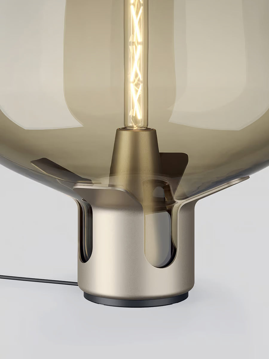 Lámpara Flar LODES - Detalle Base Champagne Opaco