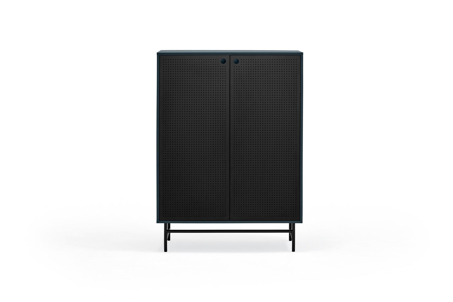 Mueble Auxiliar PUNTO 2P/4C | Teulat - Negro/Azul-gr antracita