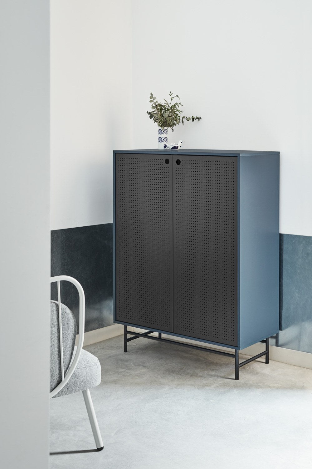 Mueble Auxiliar PUNTO 2P/4C | Teulat - Negro/Azul-gr antracita (extra 1)