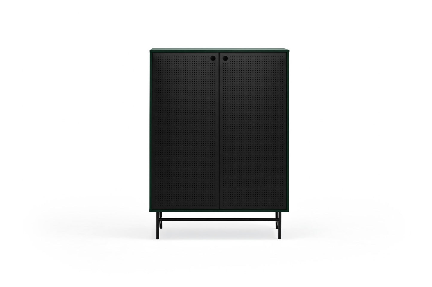 Mueble Auxiliar PUNTO 2P/4C | Teulat - Negro/Verde oscuro