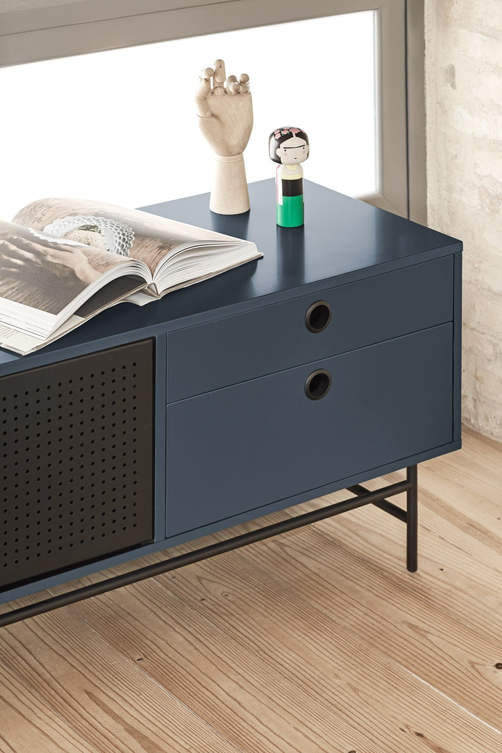 Mueble TV PUNTO 2P4C | Teulat - Negro/Azul-gr antracita (extra 2)