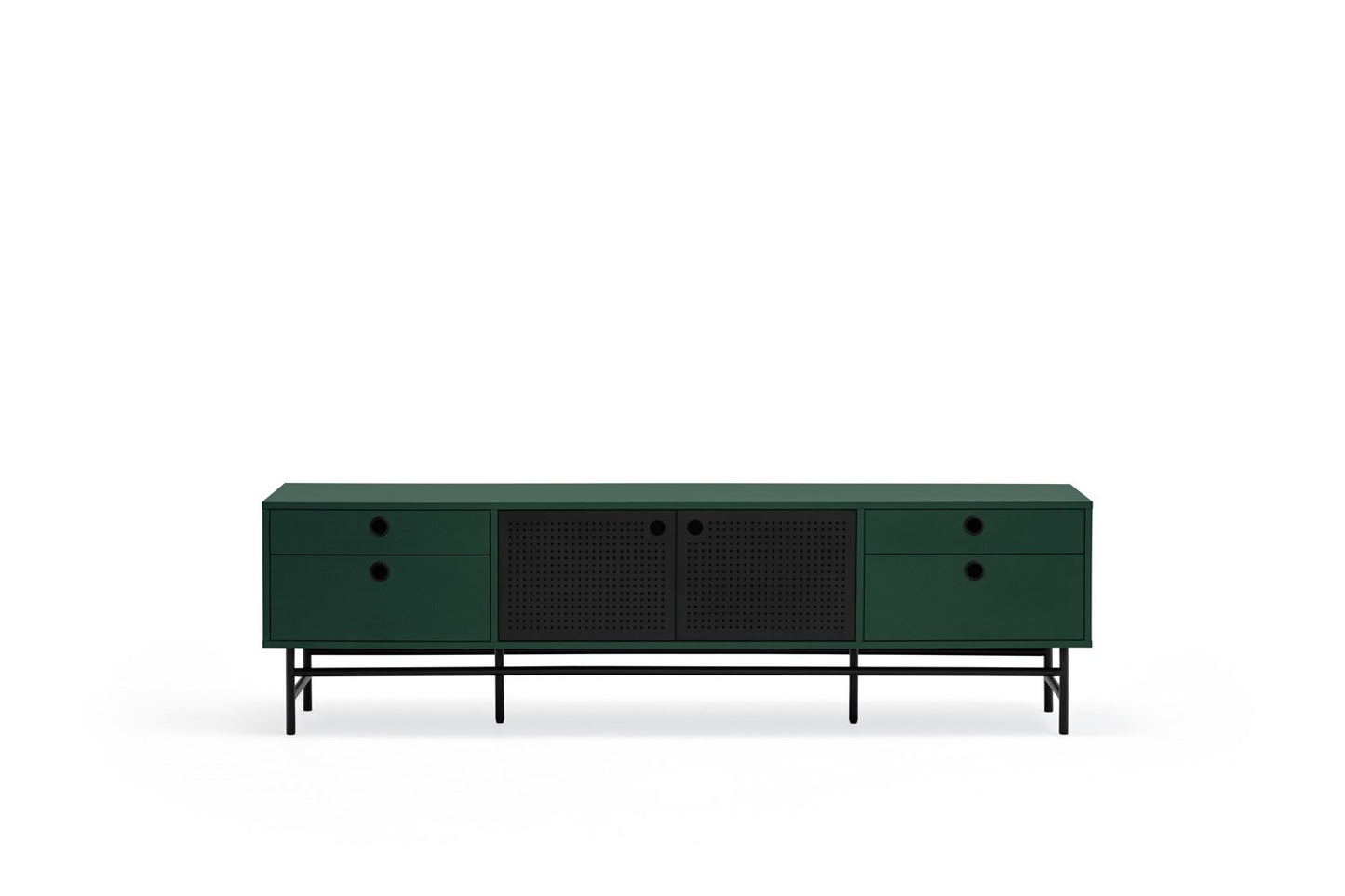 Mueble TV PUNTO 2P4C | Teulat - Negro/Verde oscuro