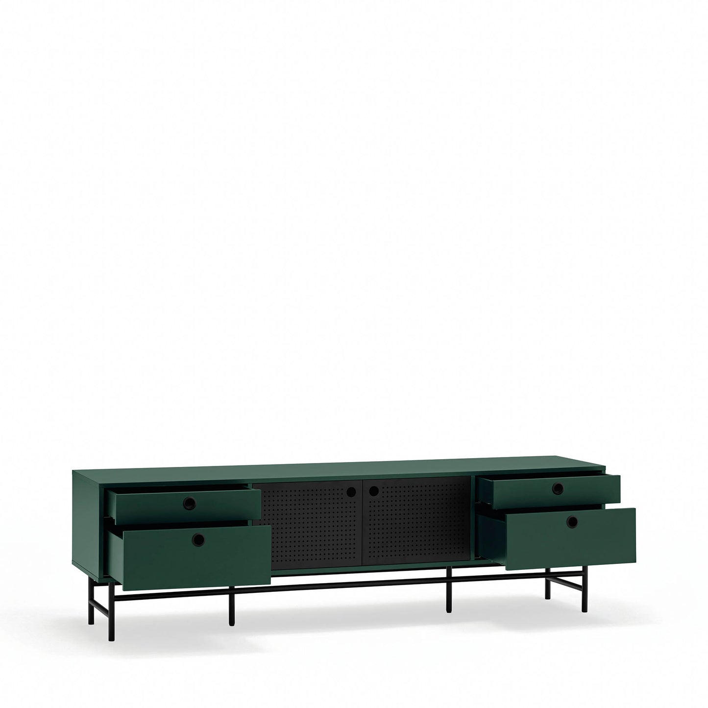 Mueble TV Punto 4 espacios almacenamiento profundo personalidad