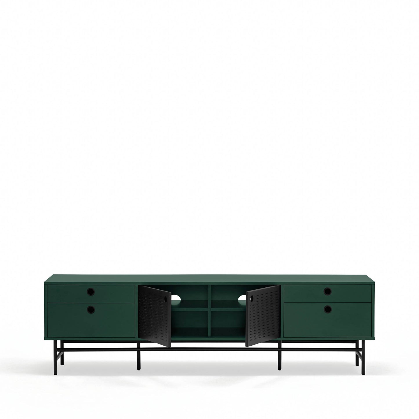 Mueble TV Punto salón con carácter - Negro verde Teulat