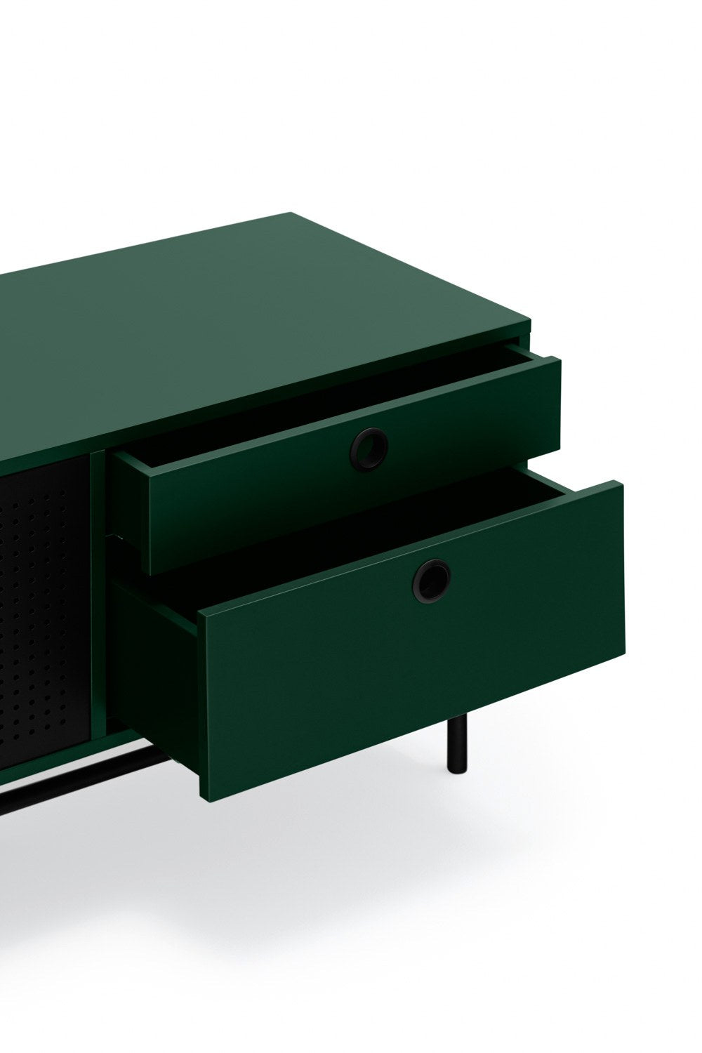 Mueble TV PUNTO 2P4C | Teulat - Negro/Verde oscuro (extra 4)