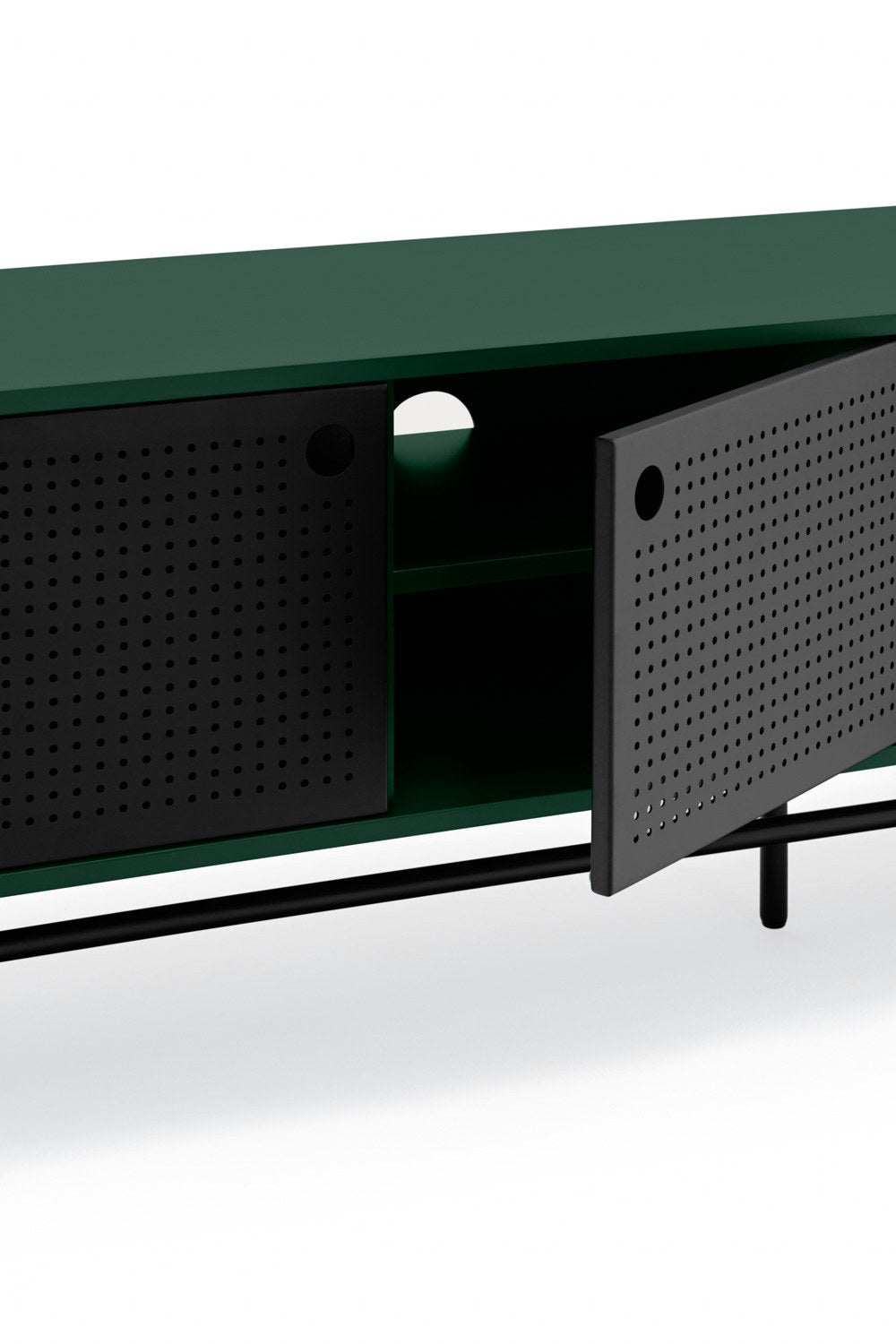 Mueble TV PUNTO 2P4C | Teulat - Negro/Verde oscuro (extra 3)