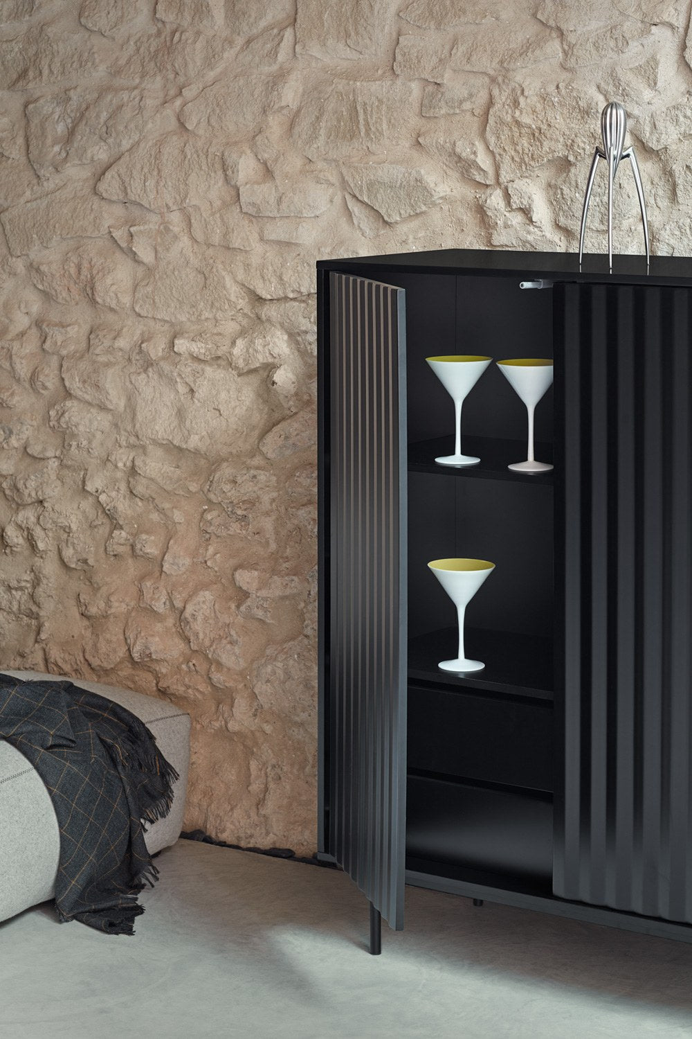 Mueble Auxiliar SIERRA 2P2C | Teulat - Negro (extra 2)