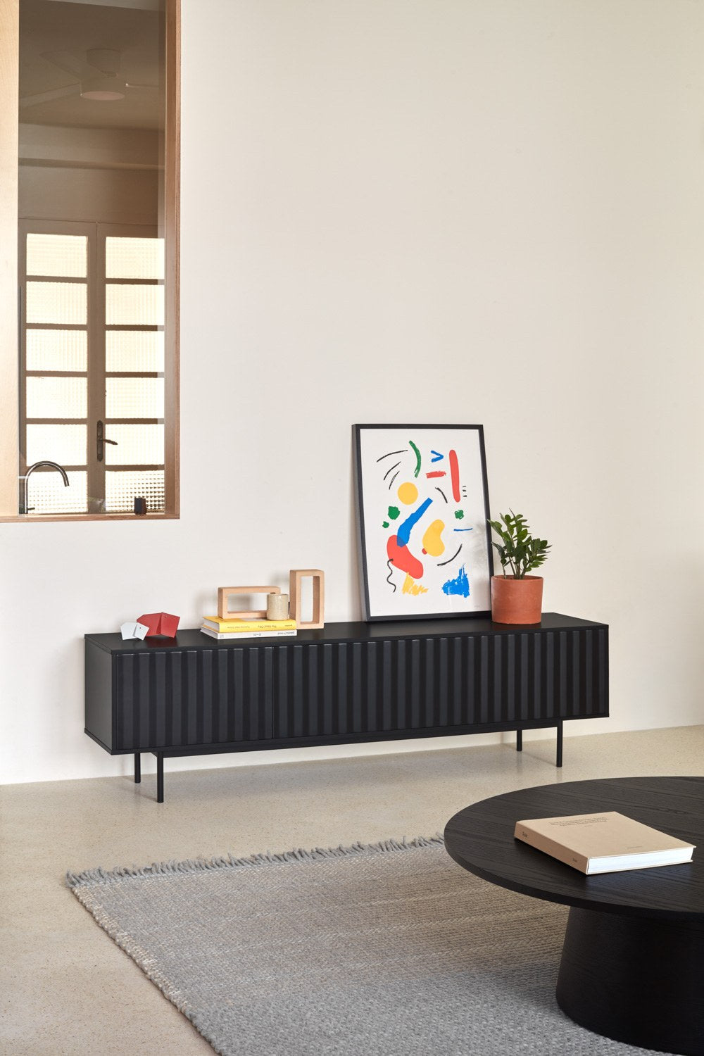 Mueble TV SIERRA 3P | Teulat - Negro (extra 1)