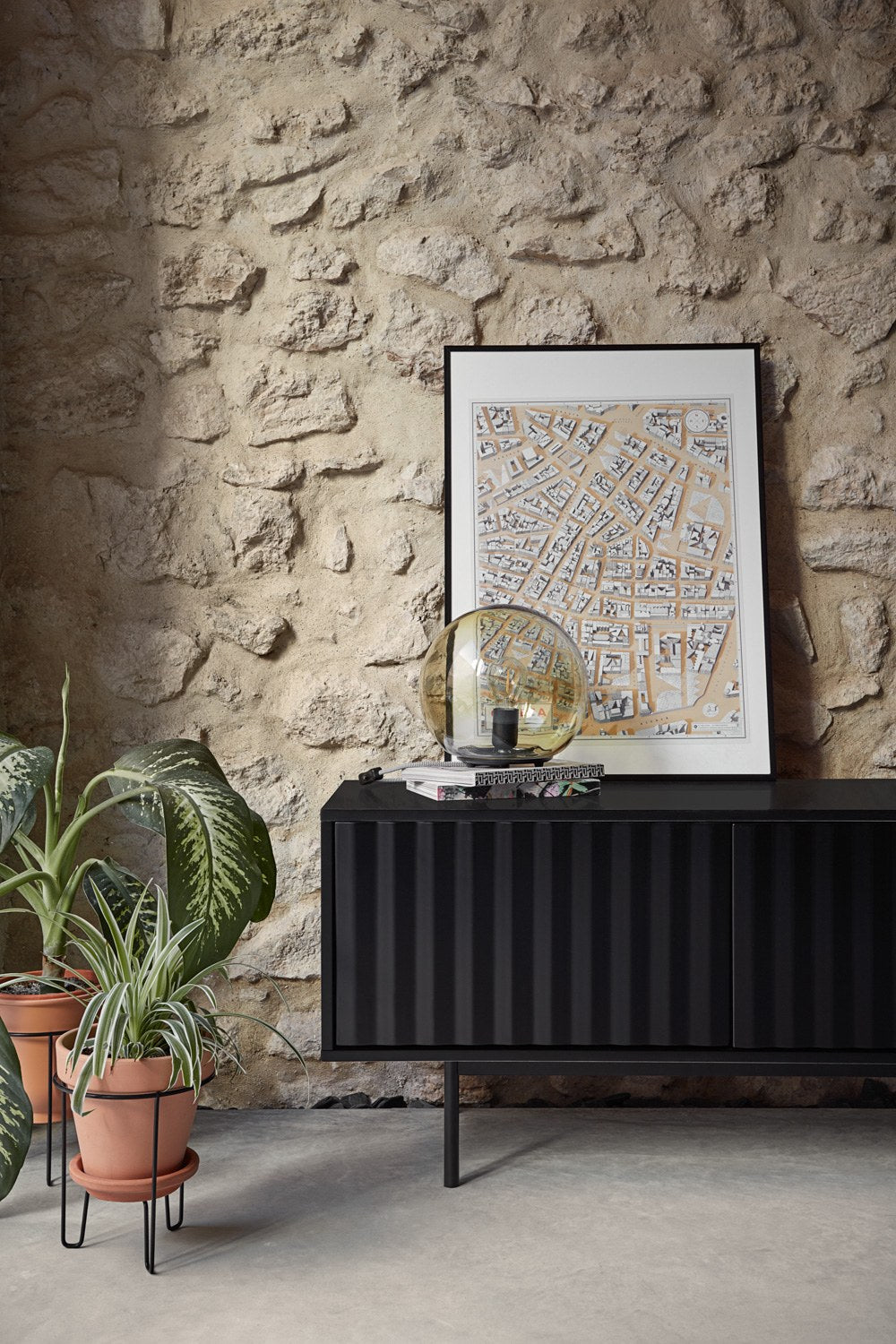Mueble TV SIERRA 2P3C | Teulat - Negro (extra 1)