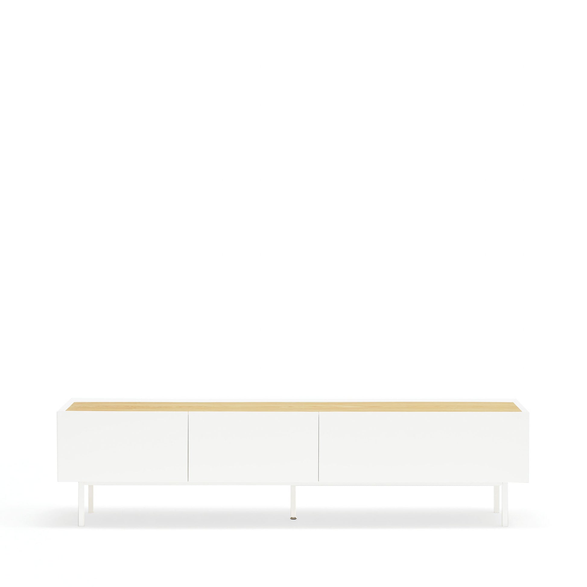 Mueble TV Arista frente blanco brillante lacado apartamento