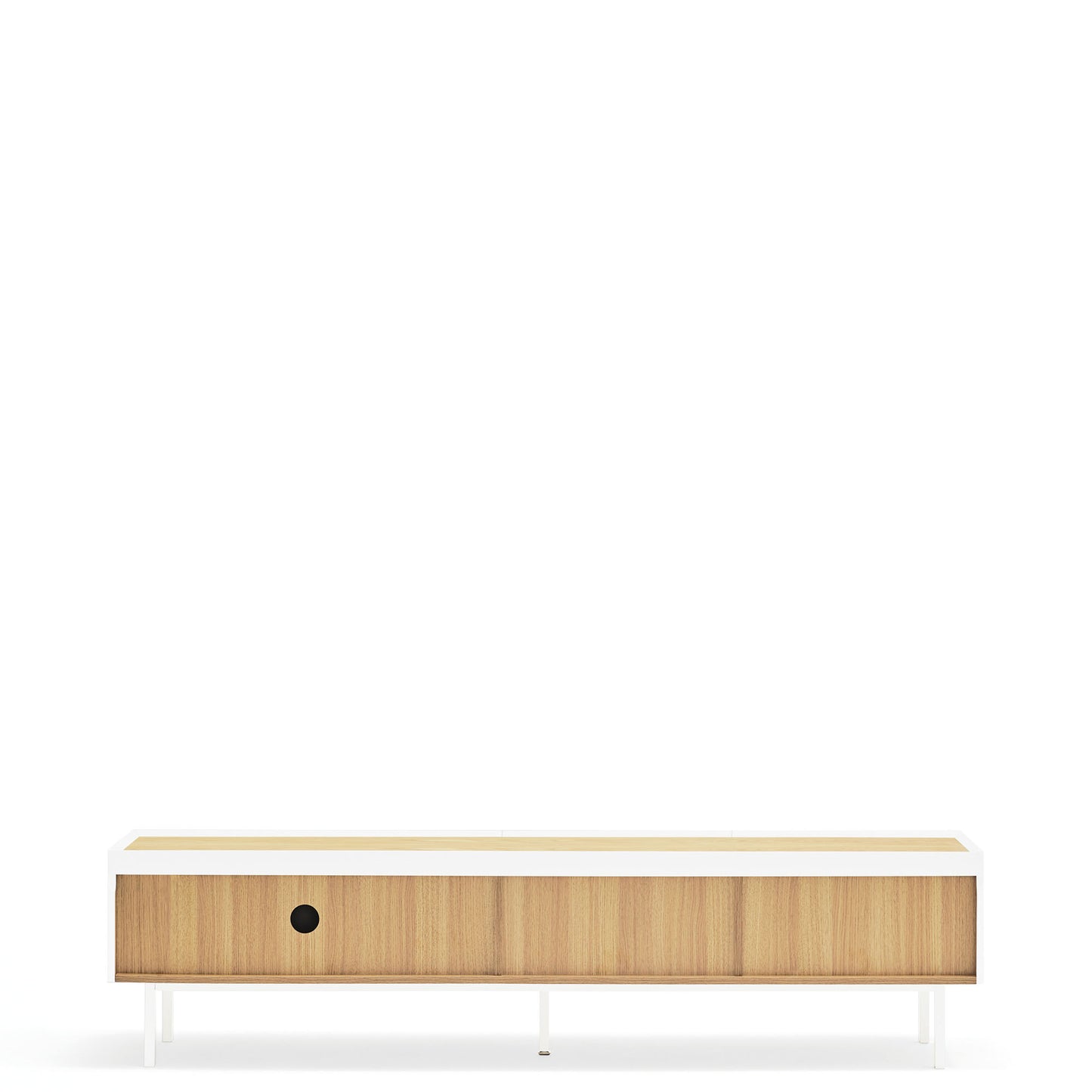 Mueble TV Arista 2 compartimientos cerrados puerta corta